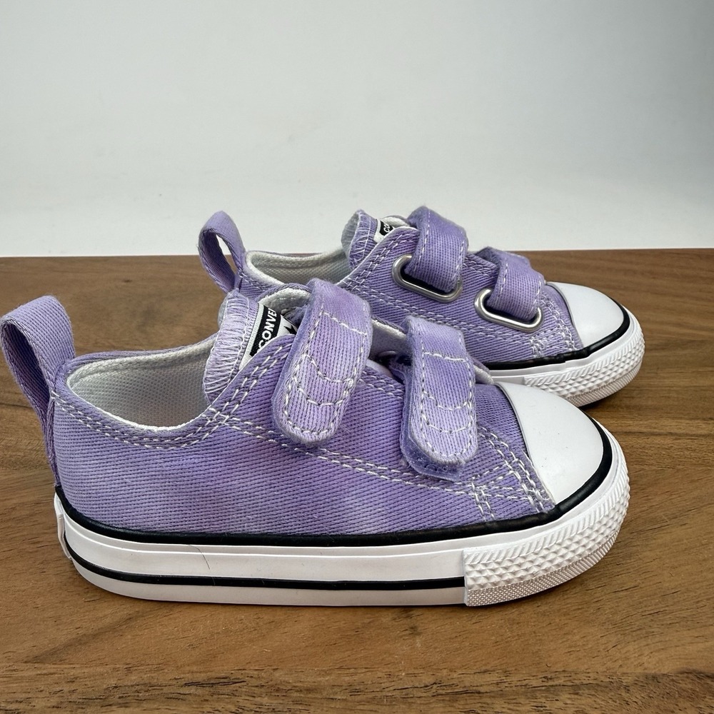 New‎ Little Kids Converse Chuck Taylor All Star 2V OX Purple Sneakers Size 5 C